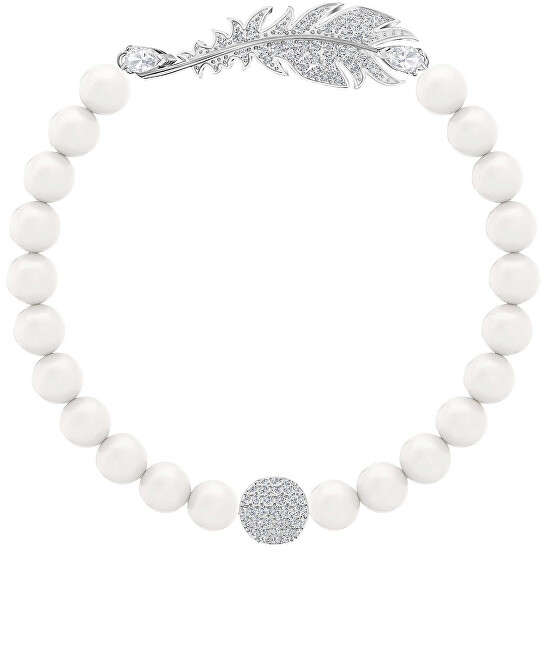 Swarovski Elegantný náramok s kryštálmi a perlami Nice 5515020 18 cm